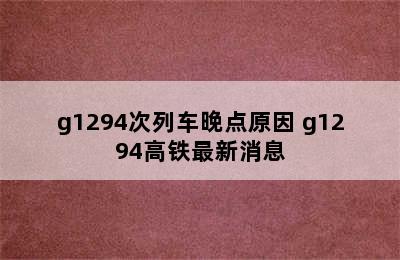 g1294次列车晚点原因 g1294高铁最新消息